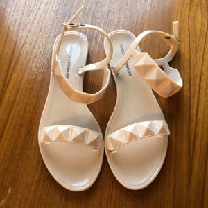 Size B8 Rebecca Minkoff nude jelly sandle
